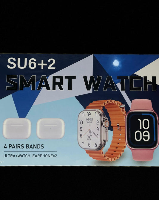 SU6+2 ULTRA SMART WATCH(2 watches + 2 airpods)